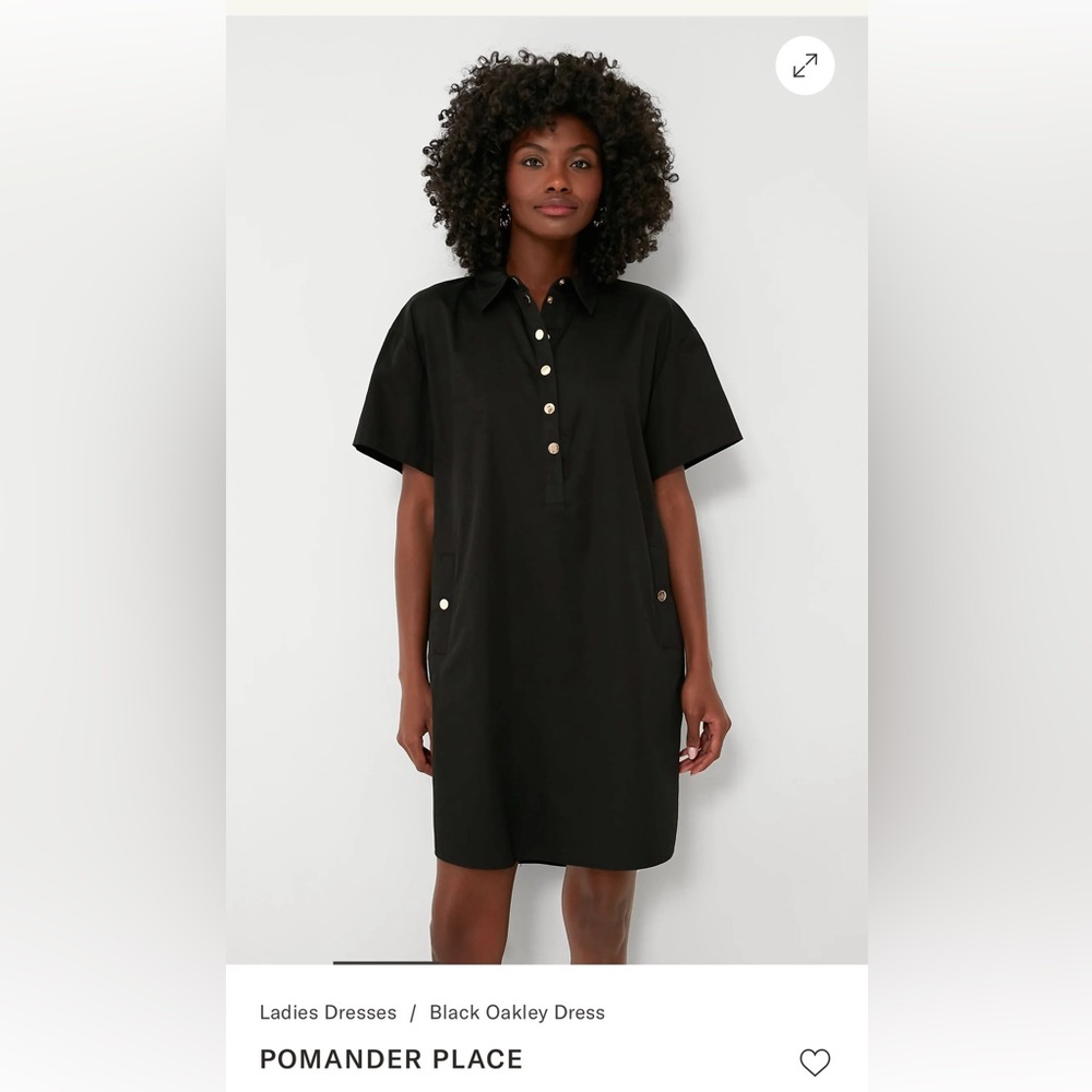 Tuckernuck - Pomander Place Black short sleeve Dress, Size Medium